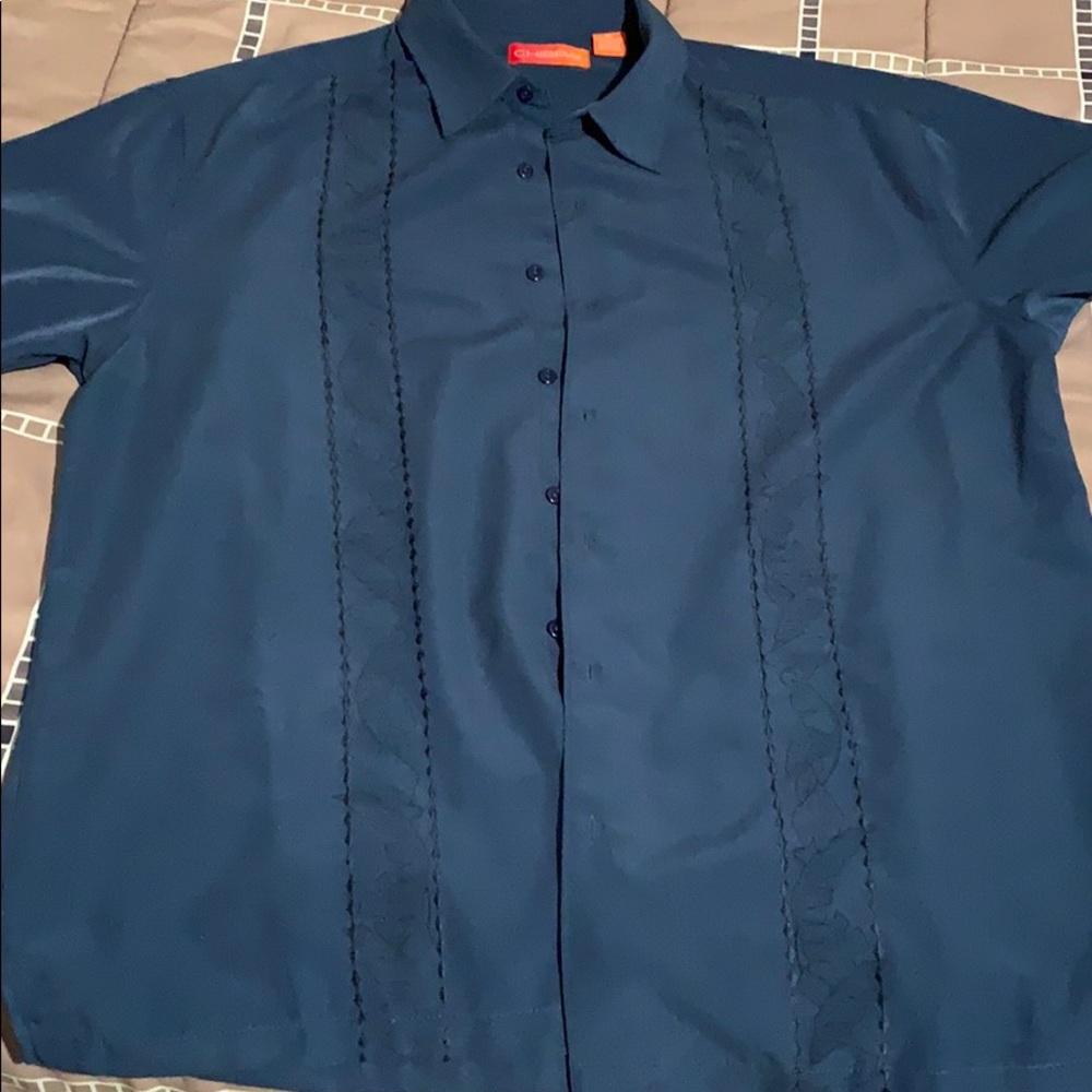 CHISPA Navy Blue Extra Large Dress Shirt